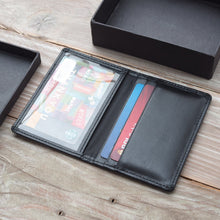 Load image into Gallery viewer, Daniel Bi-Fold Wallet (Black Goatskin)