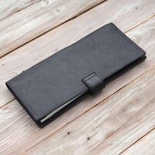 Load image into Gallery viewer, Checkbook Wallet (Cowhide Bulgaro Black)