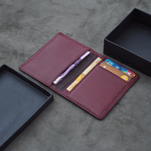 Load image into Gallery viewer, Lucas Bi-Fold Wallet (Maroon Goatskin)