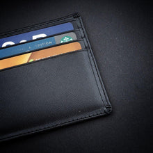 Load image into Gallery viewer, William Classic Wallet (Saffiano Black Cowhide)