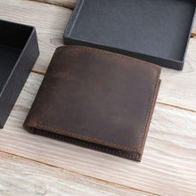 Load image into Gallery viewer, William Classic Wallet (Dark Brown Oily Pull-up)